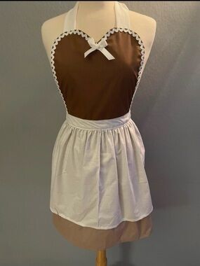 Cinderella Work Apron Women’s Brown and White Heart Apron-Style Skirt